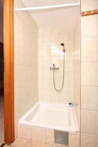 y baño con bañera y ducha. en Apartments by the sea Ljubac, Zadar - 5947, en Ljubač