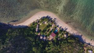 an aerial view of an island on the beach at Catappa Village Lombok in Sekotong