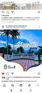 a page of a flyer for a resort at La Cabaña Eco Hotel in Suaita