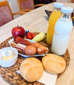 Možnosti raňajok pre hostí v ubytovaní A fehér tanya
