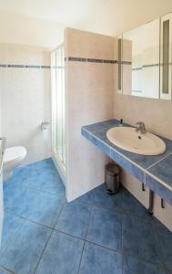 a bathroom with a sink and a toilet at Le Bel Air in Mions