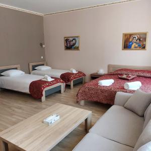 Postel nebo postele na pokoji v ubytování Citystop Majutuskeskus
