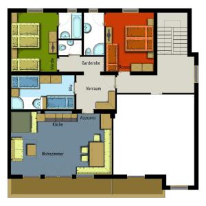 Naktsmītnes Appartement Aqua telpu plāns