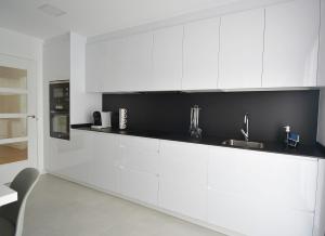 Kuchnia lub aneks kuchenny w obiekcie GALIHOST - Apartamento con piscina en Canelas, Sanxenxo