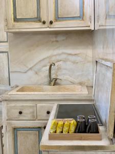 a kitchen counter with a sink and a sink at Fifty Eight Suite Milan Larga in Milan