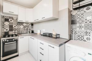 Kuchyňa alebo kuchynka v ubytovaní Nocosfera Apartament Górnośląski