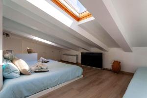 Posteľ alebo postele v izbe v ubytovaní Charming apartment in Llafranc - city view, 70 m²