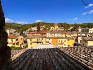 a view from the roof of a town at Chianti chic in Gaiole in Chianti