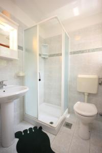 W łazience znajduje się prysznic, toaleta i umywalka. w obiekcie Apartments with a parking space Moscenicka Draga, Opatija - 7740 w mieście Mošćenička Draga