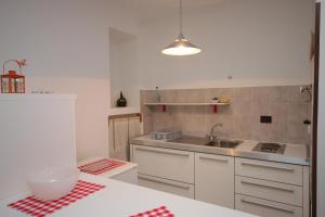 eine Küche mit Spüle und Arbeitsplatte in der Unterkunft Apartments with a parking space Moscenicka Draga, Opatija - 7786 in Mošćenička Draga