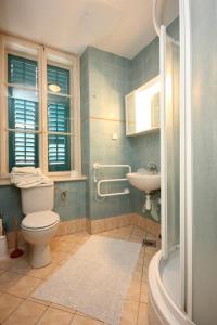 a bathroom with a toilet and a sink at Family friendly seaside apartments Moscenicka Draga, Opatija - 7798 in Mošćenička Draga