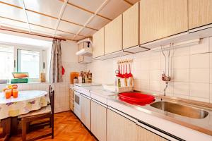 een keuken met een spoelbak en een aanrecht bij Apartments with parking space Zrnovo, Korcula - 9239 in Korčula