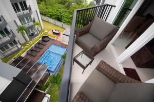 Bazén v ubytování Mantra Beach condominium M257 nebo v jeho okolí
