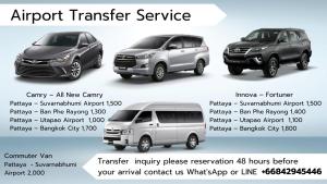 a comparison of the different versions of the airport transfer vehicle at View Talay Residence 6 Wongamat Beach in Pattaya North