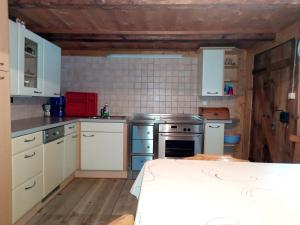 Kuchyňa alebo kuchynka v ubytovaní Ferienwohnung Oberpursteinhof + 5 fotografií