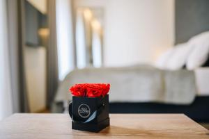 Posteľ alebo postele v izbe v ubytovaní Executive Apartments Taborska