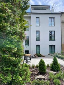 Vonkajšia záhrada v ubytovaní Executive Apartments Taborska