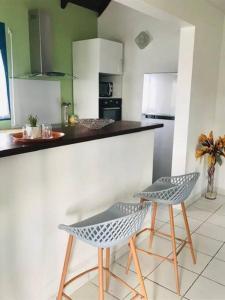 Köök või kööginurk majutusasutuses Villa Sous le Manguier-Anse Bertrand 5min plage