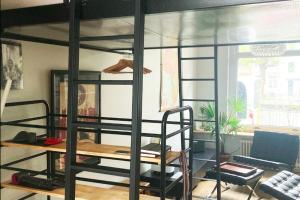 a room with two bunk beds in a room at La bellétage by Agelandkaai be with Parking in Ghent