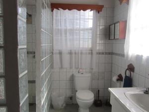 y baño con aseo y lavamanos. en Delightful 4bed modern villa with WiFI en Gros Islet