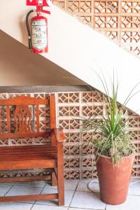 Ein Sitzbereich in der Unterkunft Bungalows Yeah Los Ayala