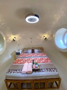a bedroom with a large bed in a room at Adorable Dome House in Puerto Princesa City