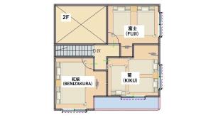 Grundriss eines Hauses in der Unterkunft 旭川ファミリーハウスみんみん in Asahikawa