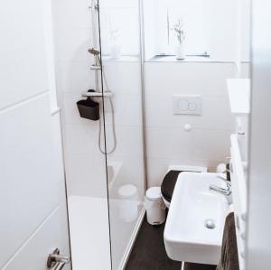 Koupelna v ubytování Ferienwohnung Goitzschezeit + 27 fotografií