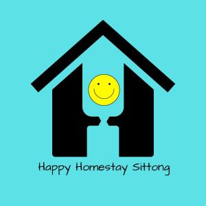 a picture of a house with a smiley face inside it at Happy Homestay Sittong in Mangpu