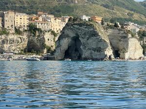 a view of a city from the water at Villa Caterina in Ioppolo