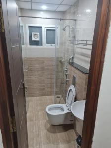 Koupelna v ubytování Minas Manor