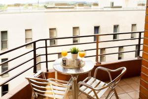 En balkong eller terrass på Sestao apartamento renovado con terraza y WIFI