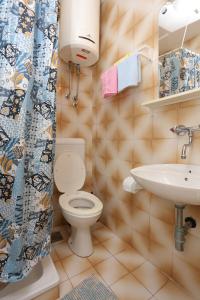 トゥルパニにあるApartments with parking space Trpanj, Peljesac - 10131のトイレと洗面台付きのバスルーム