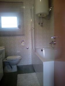 W łazience znajduje się toaleta, umywalka i prysznic. w obiekcie Apartments with a parking space Pirovac, Sibenik - 11746 w mieście Pirovac