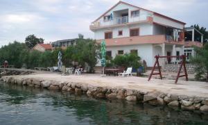 a house on a dock next to the water at Apartments and rooms by the sea Nevidjane, Pasman - 11902 in Neviđane