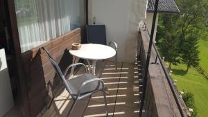 Balkón alebo terasa v ubytovaní Apartment Wolfgangsee