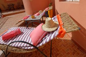 Posezení v ubytování Riad Parfums de OUARZAZATE