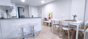 Kuchyň nebo kuchyňský kout v ubytování Dunas Beach Apartment
