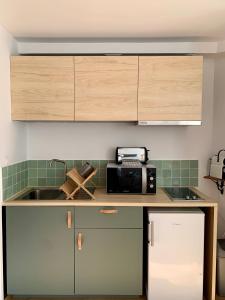 Kuchyňa alebo kuchynka v ubytovaní Natural Suite en centre ville avec SPA et jardin