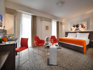 Posteľ alebo postele v izbe v ubytovaní EA Business Hotel Jihlava