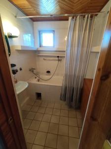 a bathroom with a shower and a sink and a toilet at EXCLUSIVE HOUSE 400m2 - Sauna, BBQ, fireplace in Narva