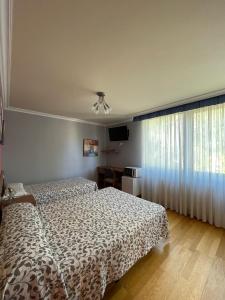 Кровать или кровати в номере Hostal Santiago 2