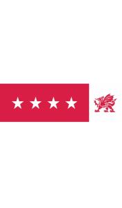 a flag of the united states of america with a crab at Orchard Lodge -Coastal Retreat, new build, village views, private garden and terrace in Saint Brides Major