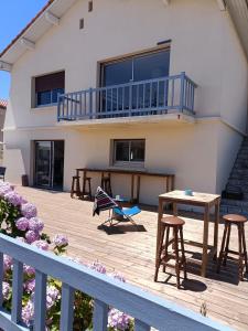 Balkón nebo terasa v ubytování Maison Mimizan plage