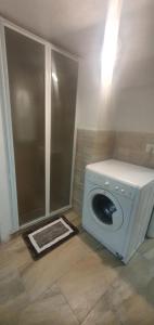 lavadora en una habitación con ducha en Casa vacanze marina di san nicola, en Palo
