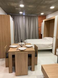 Ένα ή περισσότερα κρεβάτια σε δωμάτιο στο Studio a pasos del shopping +26 φωτογραφίες