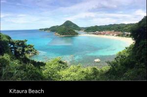 a view of a beach in the middle of the ocean at Da Fern in Sakaiminato