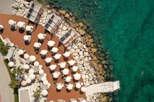 an aerial view of a resort with the ocean at Radisson Blu Resort & Spa in Split