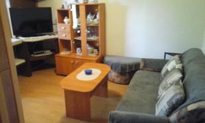 a living room with a couch and a coffee table at Apartments with a parking space Smrika, Kraljevica - 12670 in Šmrika