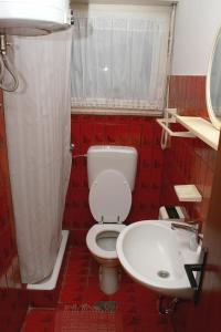 y baño con aseo blanco y lavamanos. en Apartment Bilo 12868b en Primošten
